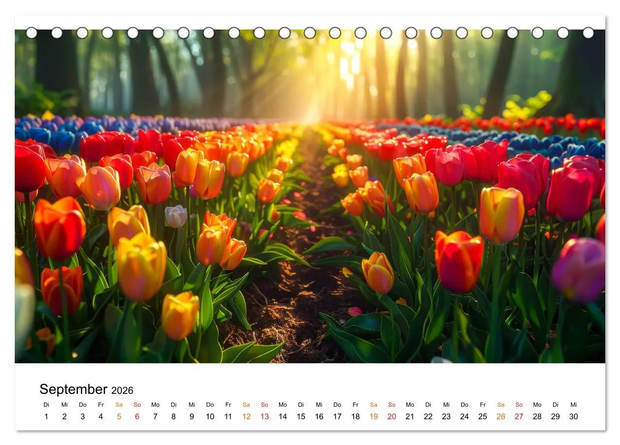 Bild: 9783457401460 | Tulpen - ein Farbenmeer (Tischkalender 2026 DIN A5 quer), CALVENDO...