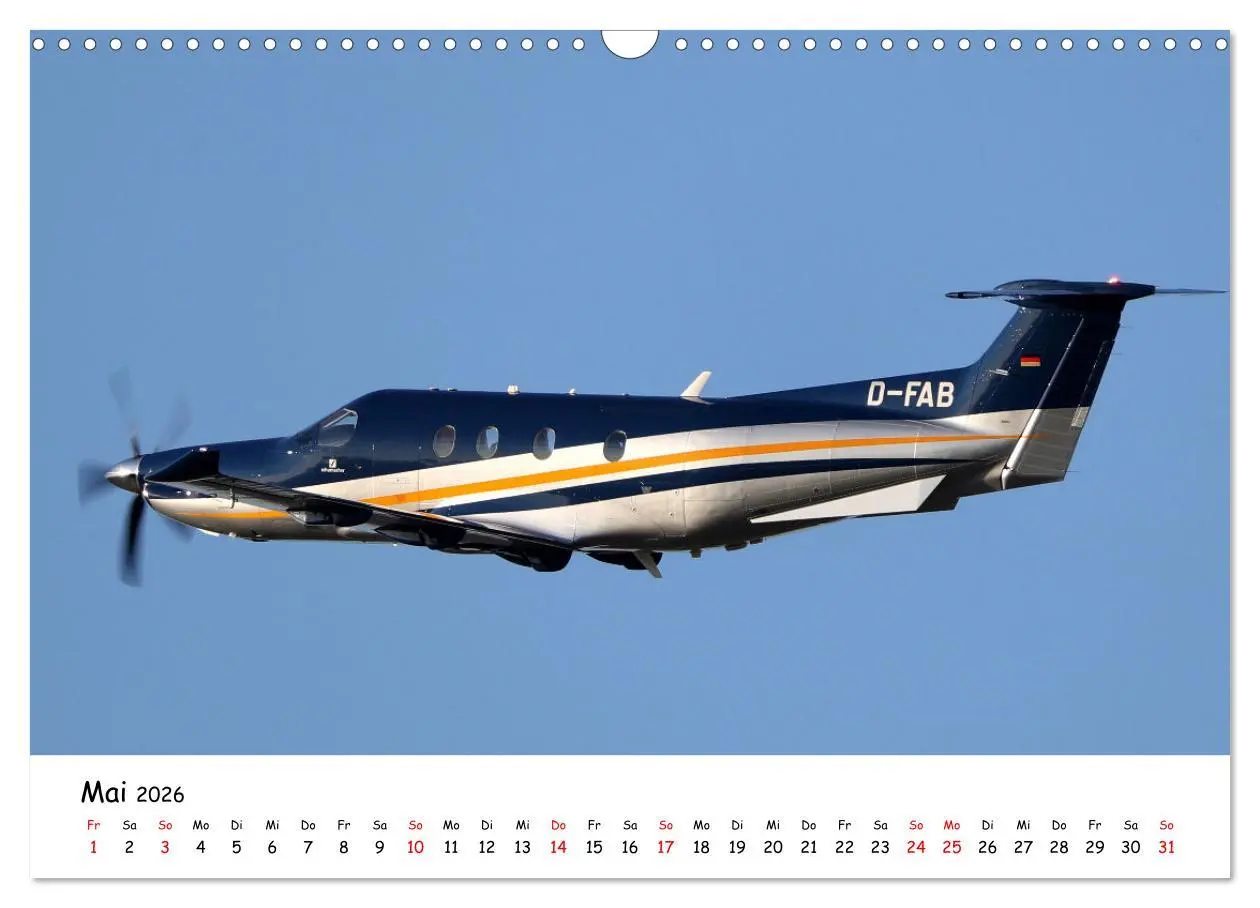 Bild: 9783457641460 | Flugzeuge am blauen Himmel (Wandkalender 2026 DIN A3 quer),...