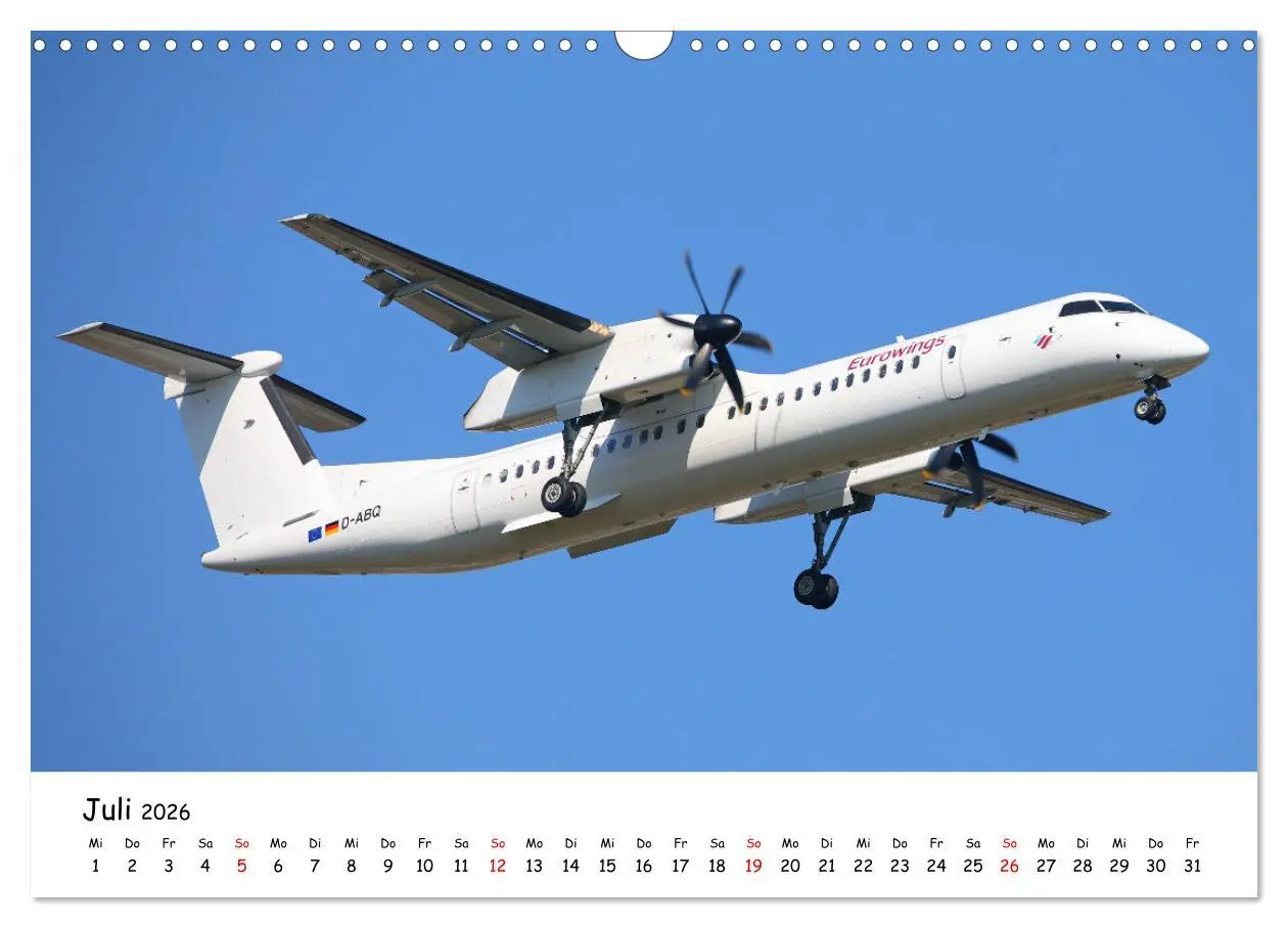 Bild: 9783457641460 | Flugzeuge am blauen Himmel (Wandkalender 2026 DIN A3 quer),...