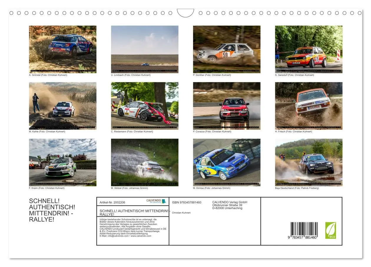Bild: 9783457881460 | SCHNELL! AUTHENTISCH! MITTENDRIN! - RALLYE! (Wandkalender 2026 DIN...