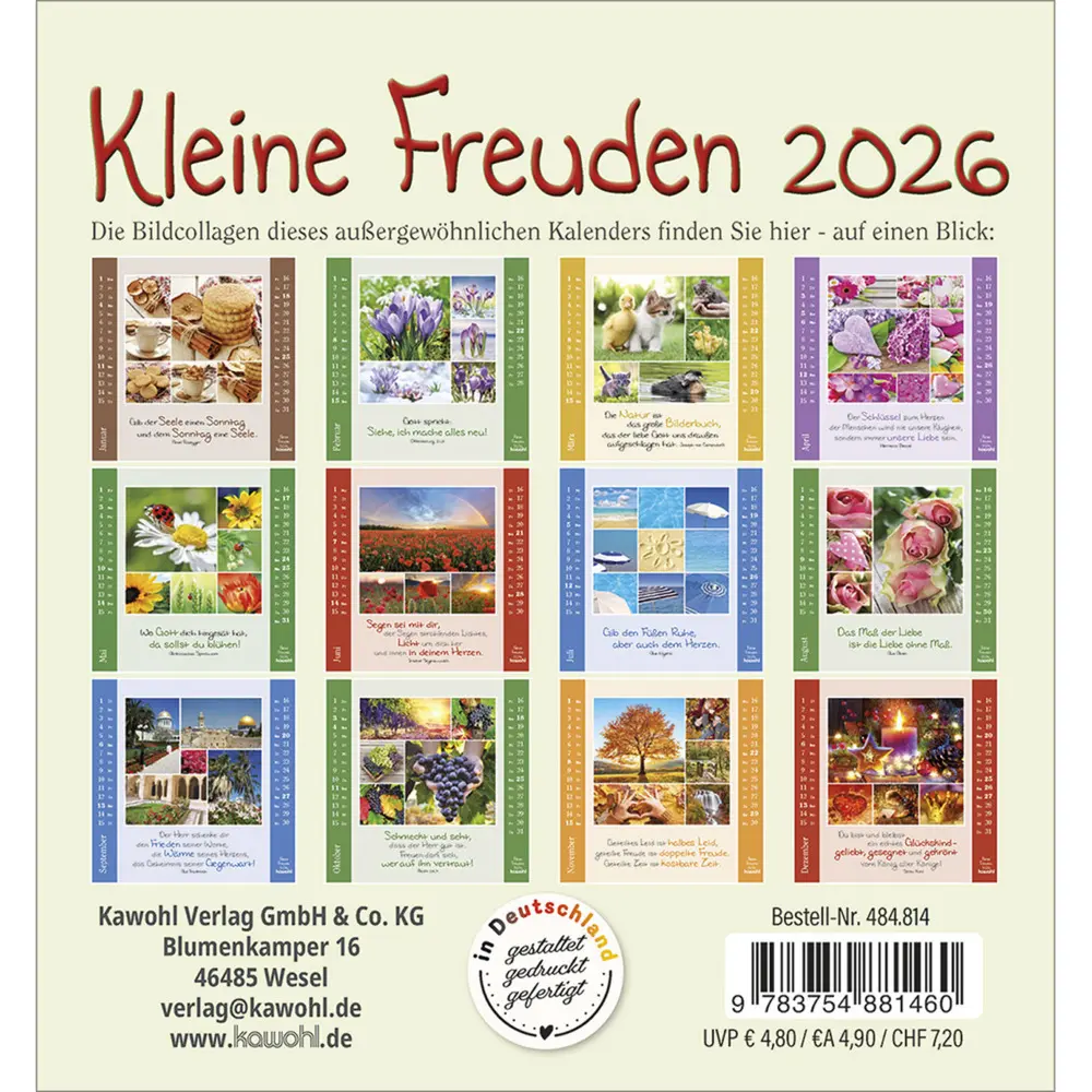 Bild: 9783754881460 | Kleine Freuden 2026 | Aufstell-Kalender mit Bildcollagen | Kalender