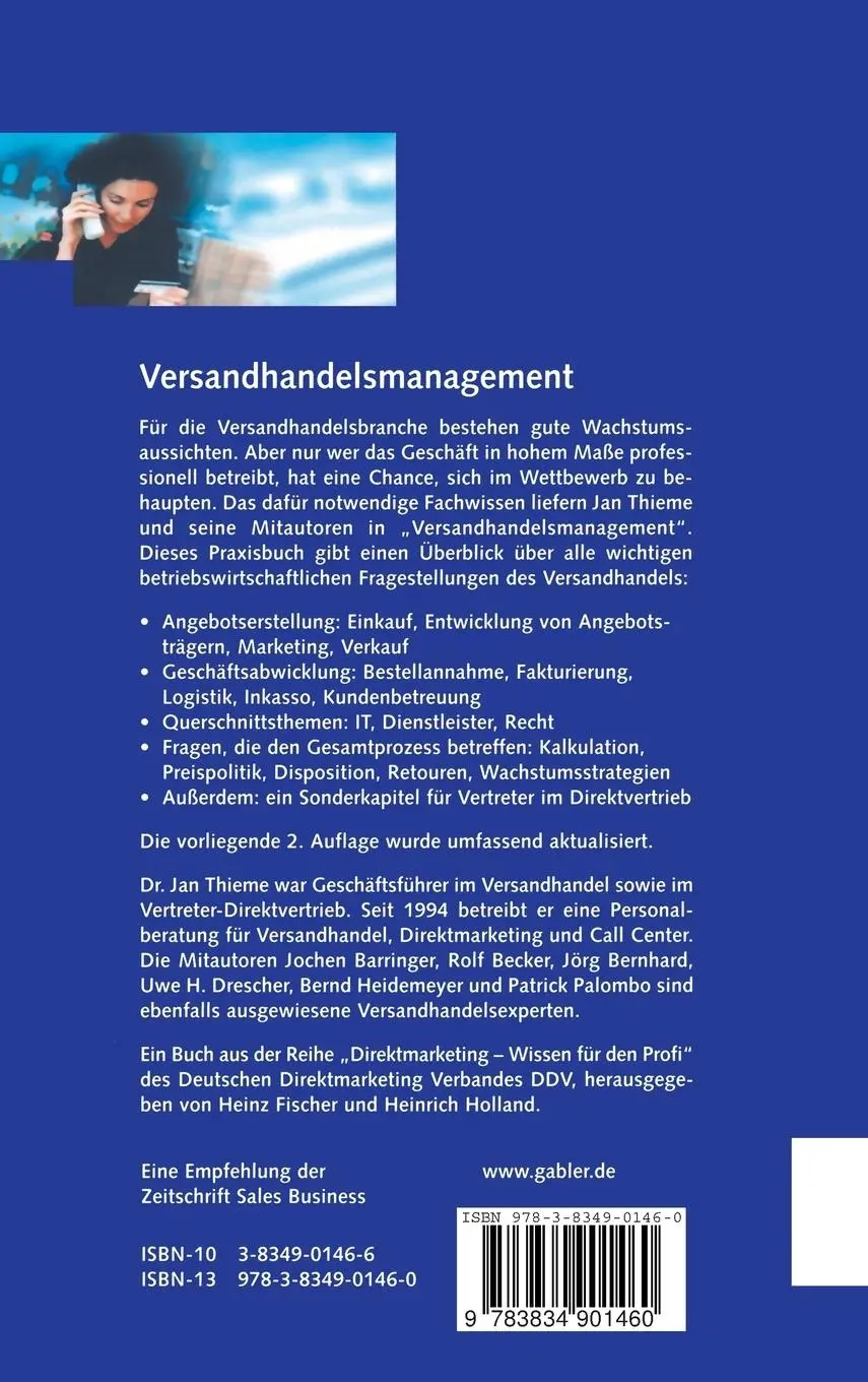Rückseite: 9783834901460 | Versandhandelsmanagement | Tgmc Management Consulting Gmbh | Buch | iv