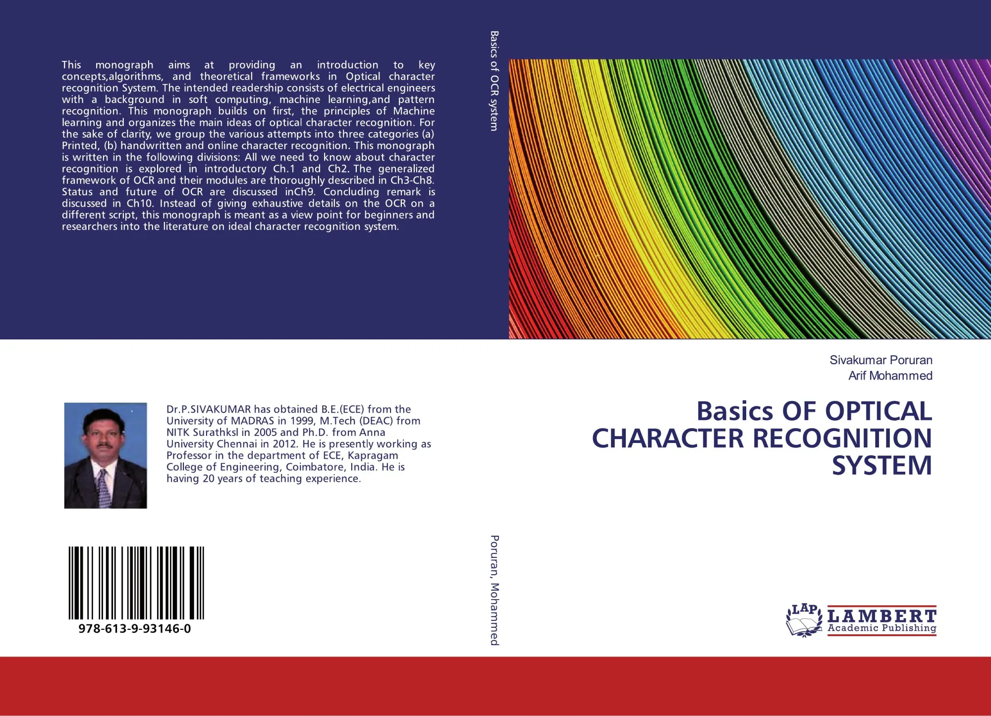 Cover: 9786139931460 | Basics OF OPTICAL CHARACTER RECOGNITION SYSTEM | Poruran (u. a.)