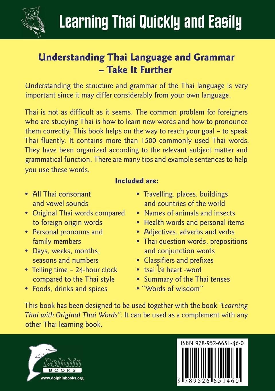 Rückseite: 9789526651460 | Understanding Thai Language and Grammar | Dhyan Manik | Taschenbuch