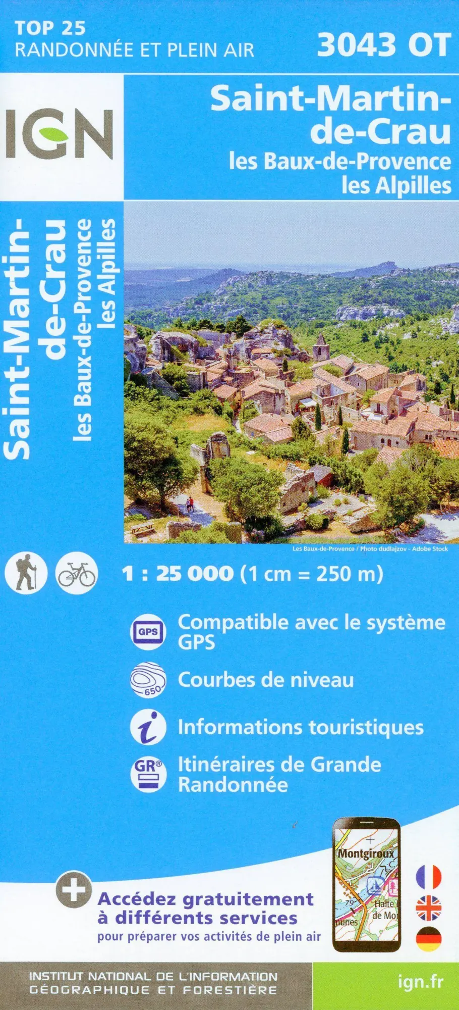 Cover: 9782758551560 | St.Martin de Crau Les baux de Provence Les Alpilles 1:25 000 | 1:25000
