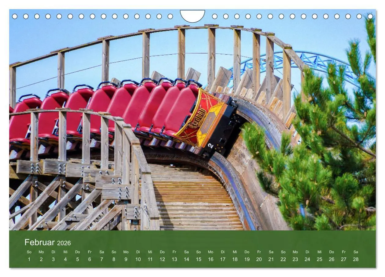Bild: 9783457251560 | Abenteuer Achterbahn (Wandkalender 2026 DIN A4 quer), CALVENDO...
