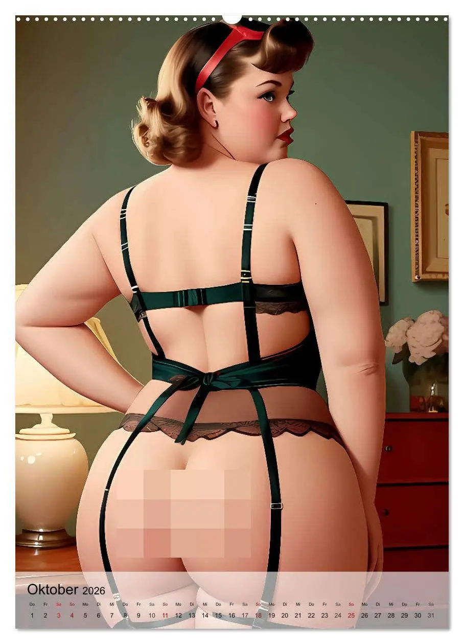 Bild: 9783516271560 | Pin up Girls Heiße Kurven mit Retro Charme (Wandkalender 2026 DIN...