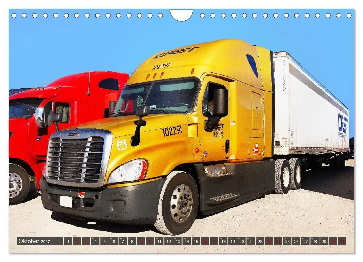 Bild: 9783516961560 | Amerikanische Lastwagen - Trucks (Wandkalender 2027 DIN A4 quer),...