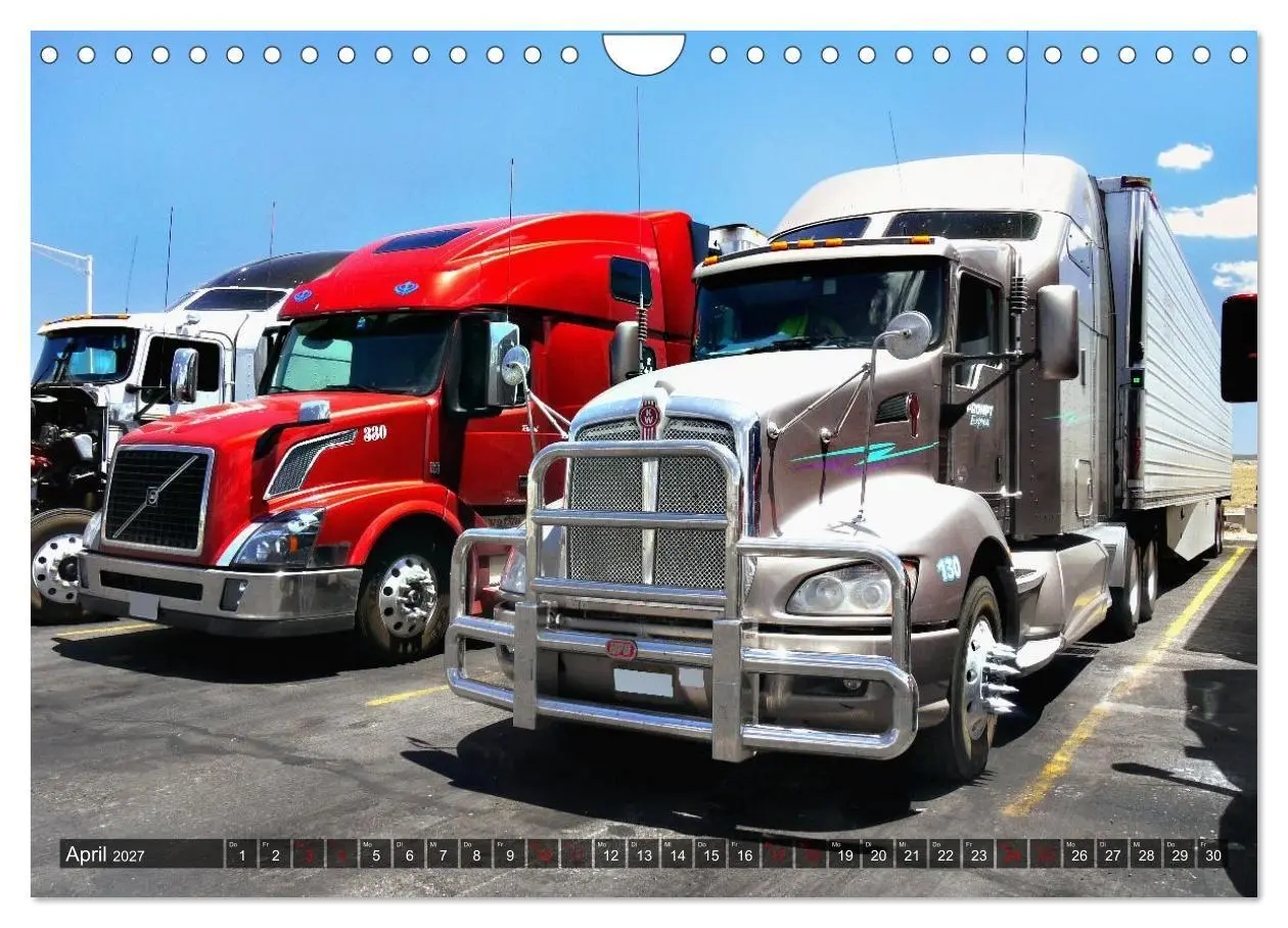 Bild: 9783516961560 | Amerikanische Lastwagen - Trucks (Wandkalender 2027 DIN A4 quer),...