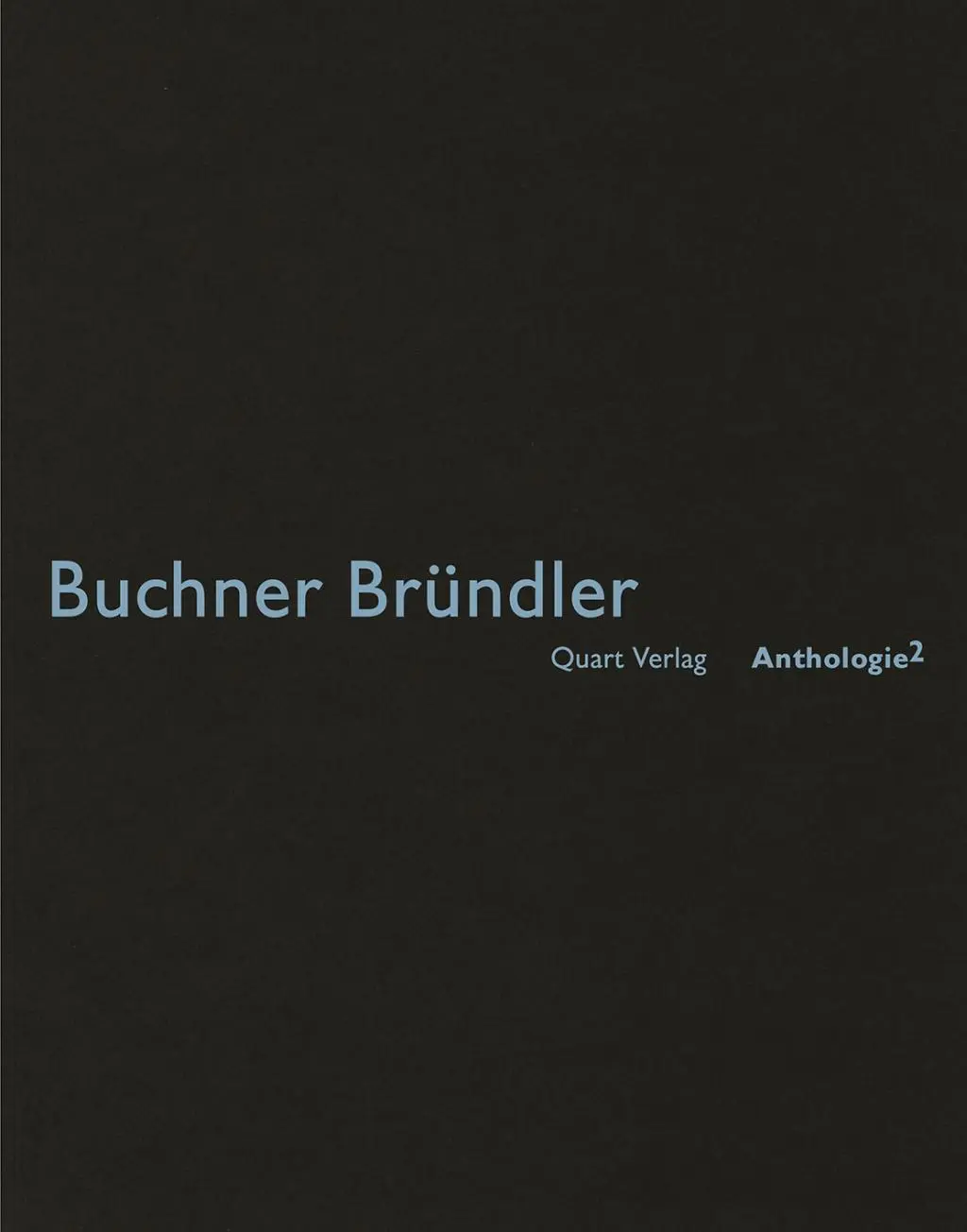Cover: 9783907631560 | Buchner Bründler | Anthologie 2 | Heinz Wirz | Taschenbuch | Deutsch