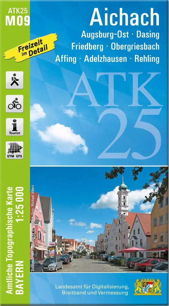 Cover: 9783987761560 | ATK25-M09 Aichach (Amtliche Topographische Karte 1:25000) | Deutsch