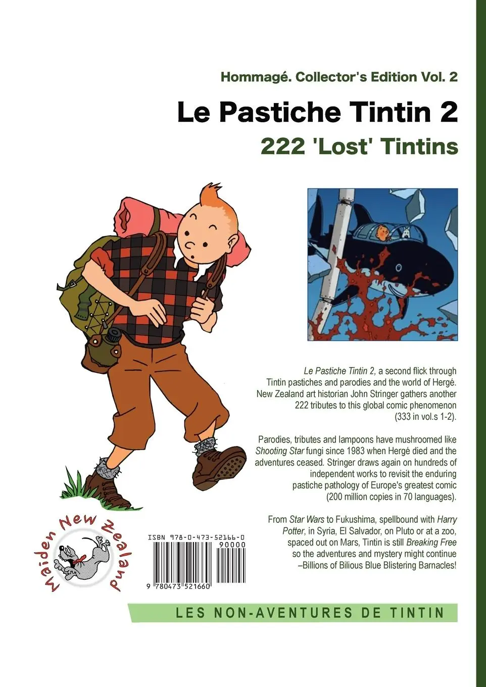 Rückseite: 9780473521660 | Le Pastiche Tintin 2 | 222 'Lost' Tintins | John Charles Stringer