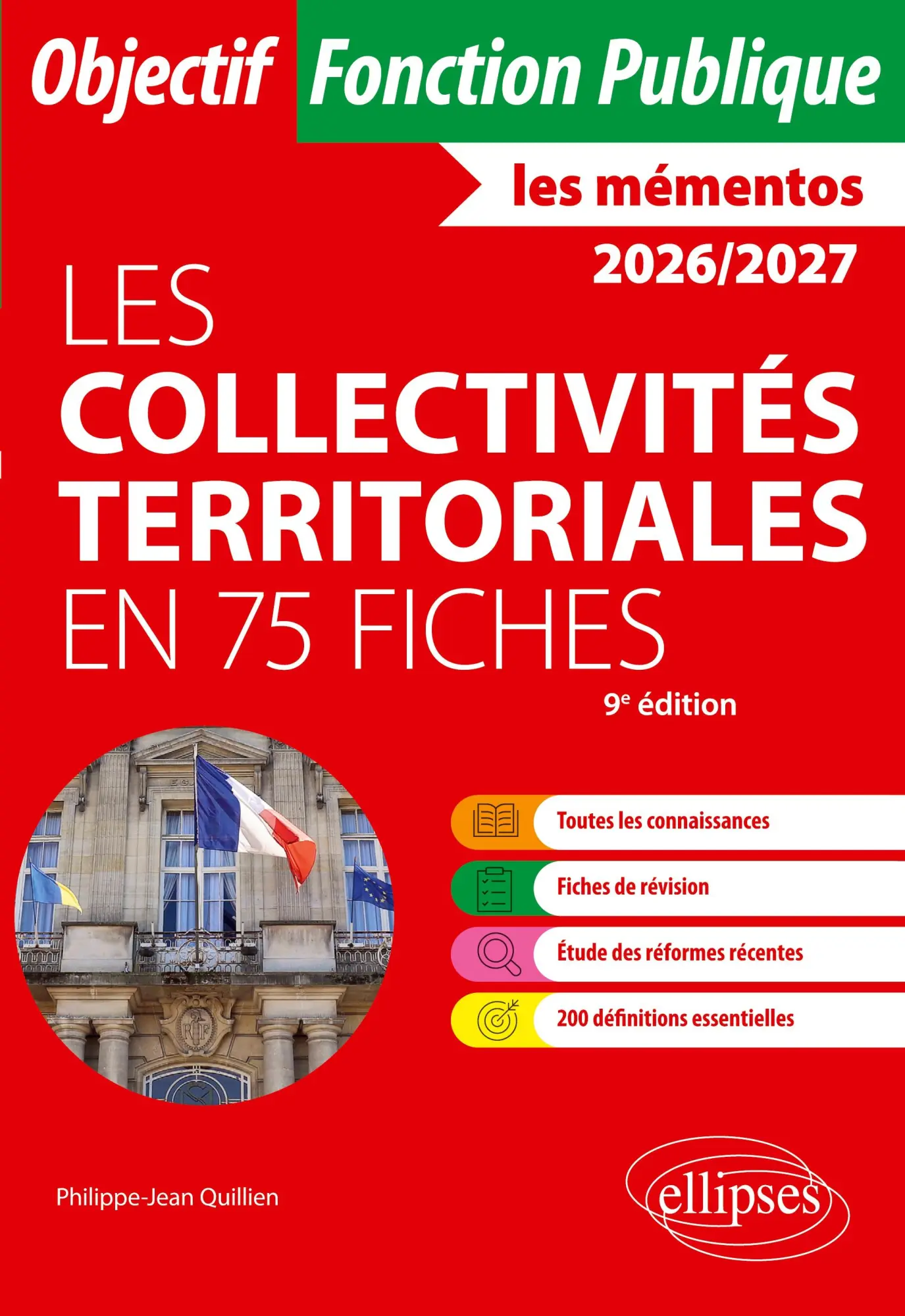Cover: 9782340111660 | Les collectivités territoriales en 75 fiches | Philippe-Jean Quillien