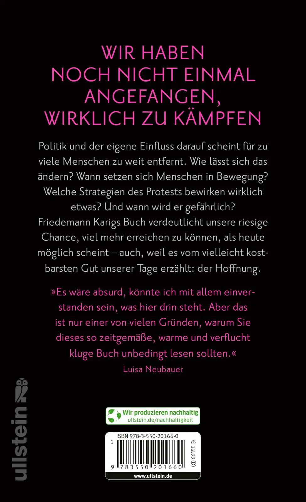 Rückseite: 9783550201660 | Was ihr wollt | Friedemann Karig | Buch | 192 S. | Deutsch | 2024