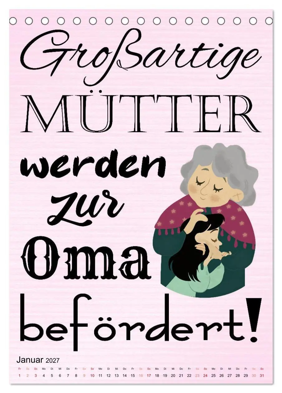 Bild: 9783569351660 | Glück ist, Oma zu sein (Tischkalender 2027 DIN A5 hoch), CALVENDO...