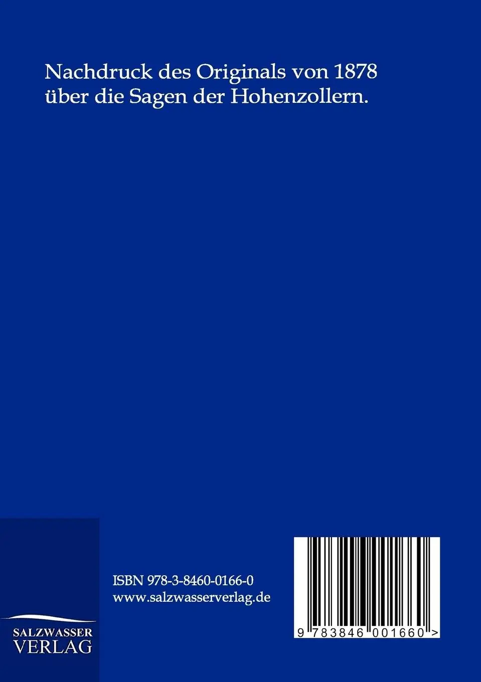 Rückseite: 9783846001660 | Die Sagen der Hohenzollern | Oskar Schwebel | Taschenbuch | Paperback