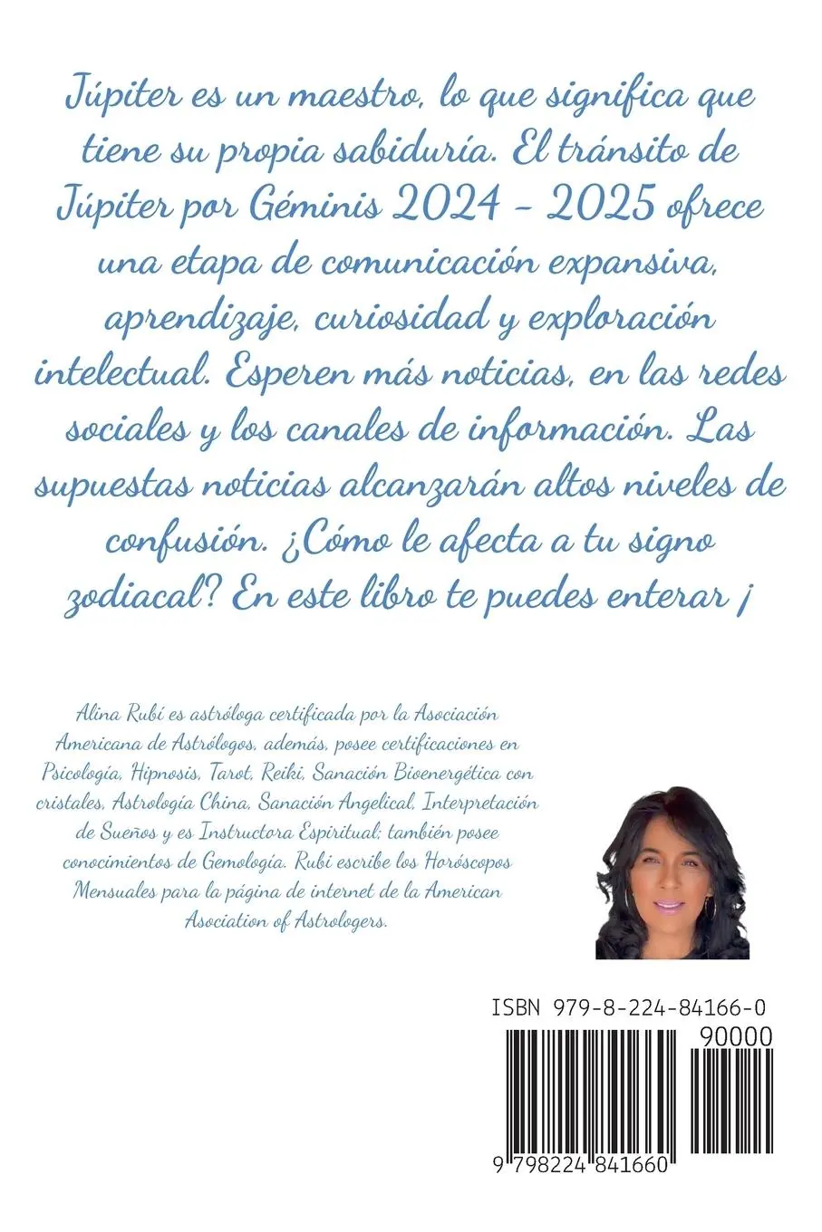 Rückseite: 9798224841660 | Júpiter en Géminis. Predicciones Zodiacales 2024-2025 | Alina Rubi