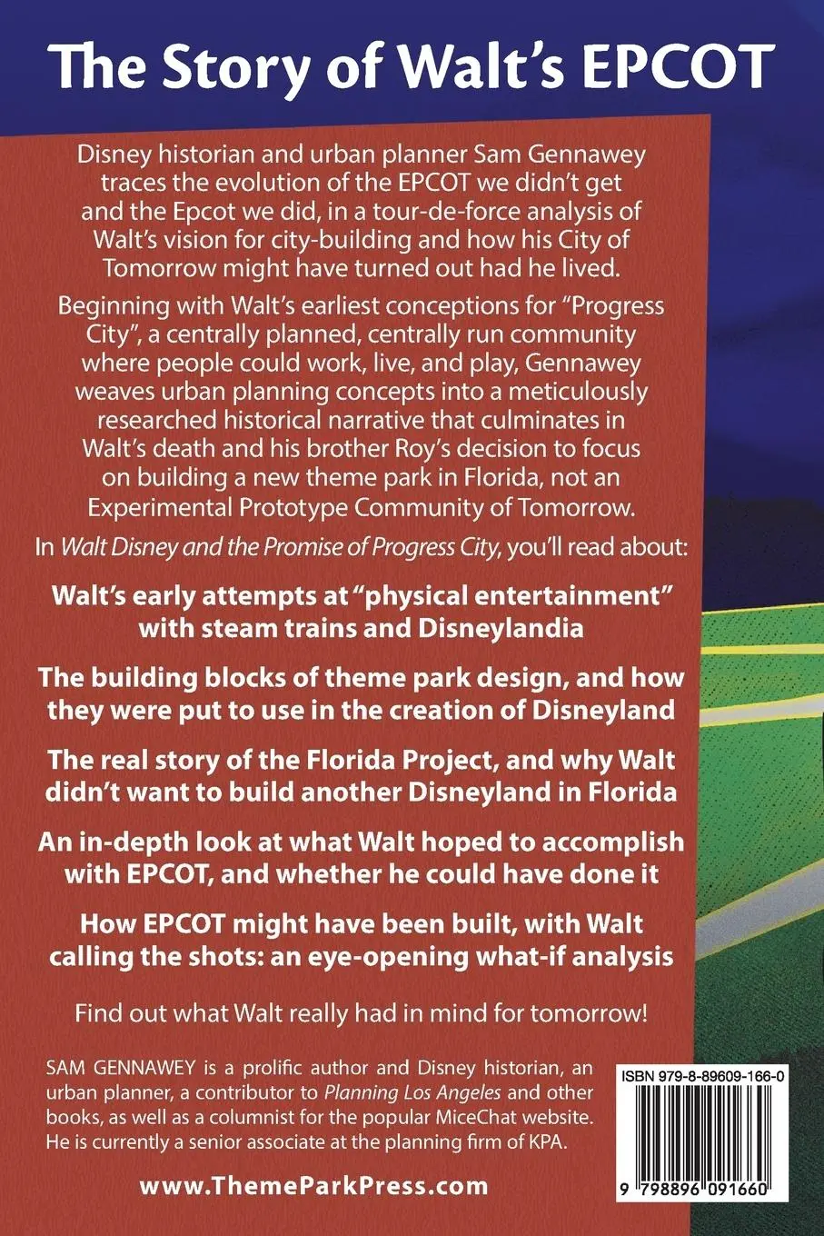 Rückseite: 9798896091660 | Walt Disney and the Promise of Progress City | Sam Gennawey | Buch
