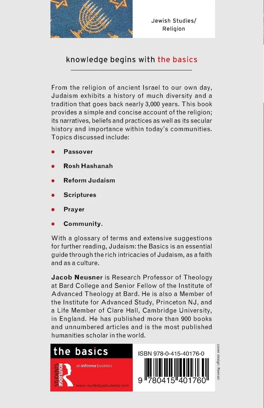 Rückseite: 9780415401760 | Judaism | The Basics | Jacob Neusner | Taschenbuch | Englisch | 2006