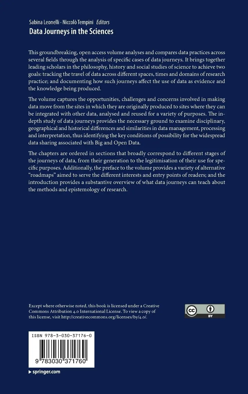 Rückseite: 9783030371760 | Data Journeys in the Sciences | Niccolò Tempini (u. a.) | Buch | xvii