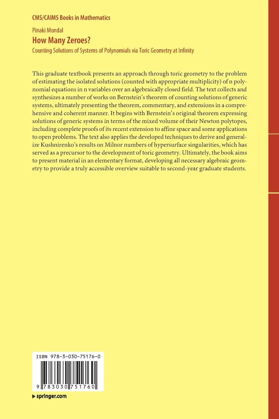 Rückseite: 9783030751760 | How Many Zeroes? | Pinaki Mondal | Taschenbuch | xv | Englisch | 2022