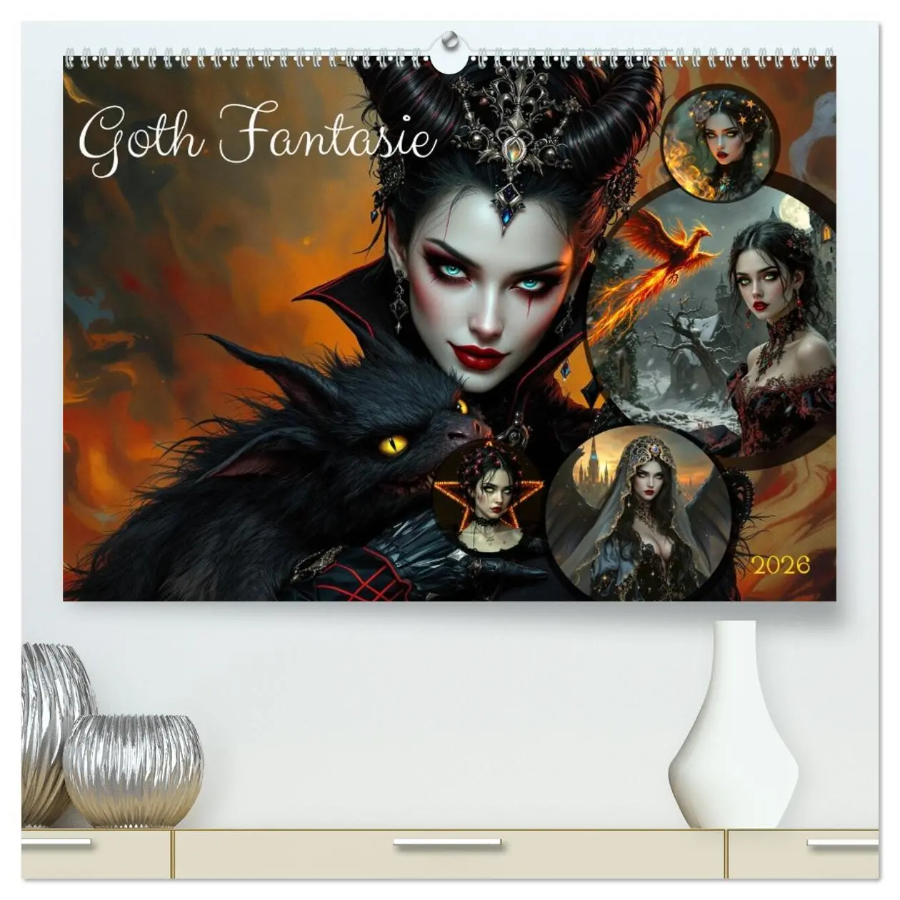Cover: 9783457301760 | Goth Fantasie (hochwertiger Premium Wandkalender 2026 DIN A2 quer),...