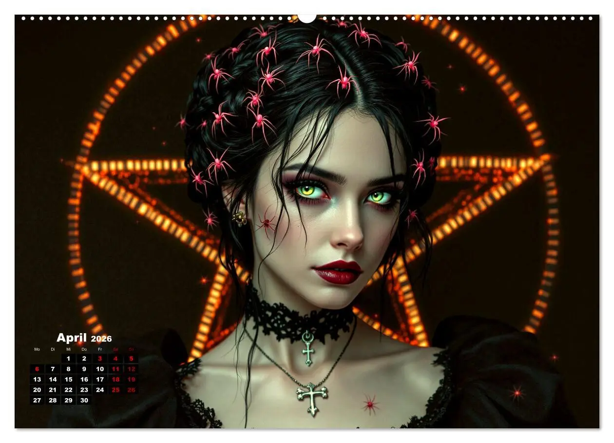 Bild: 9783457301760 | Goth Fantasie (hochwertiger Premium Wandkalender 2026 DIN A2 quer),...