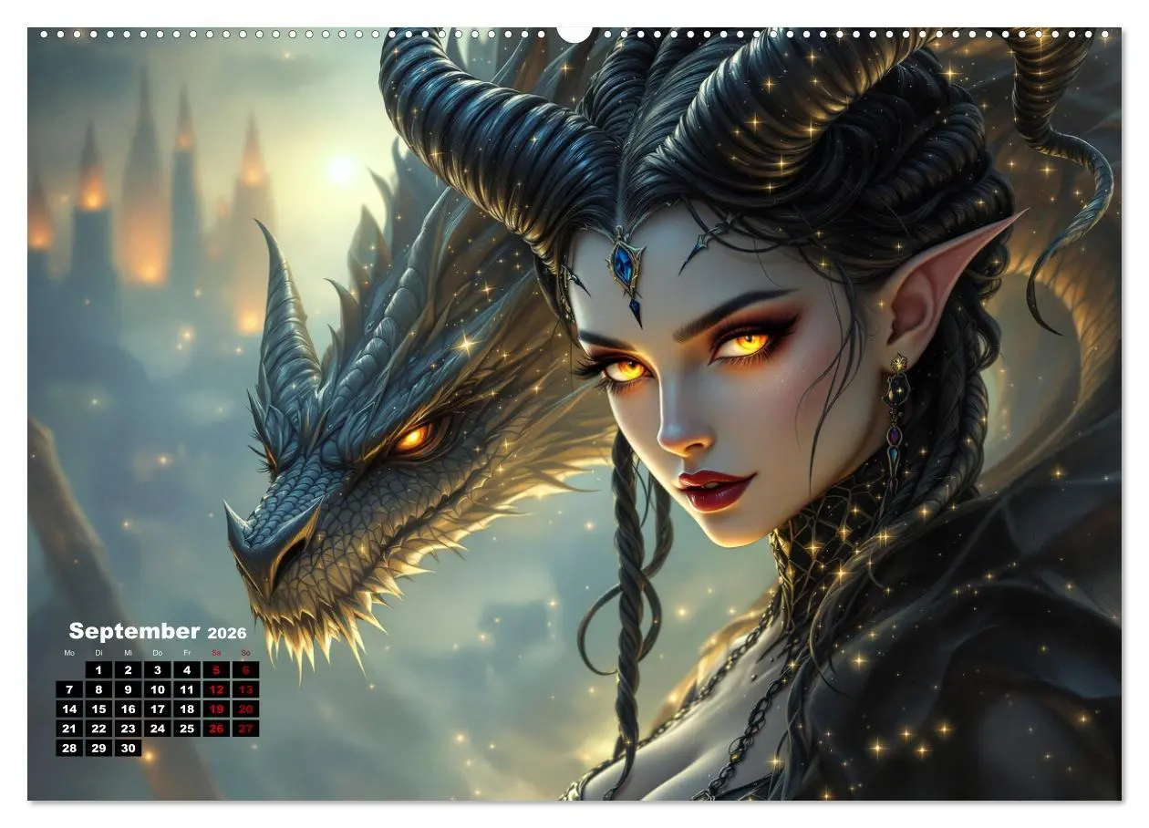 Bild: 9783457301760 | Goth Fantasie (hochwertiger Premium Wandkalender 2026 DIN A2 quer),...
