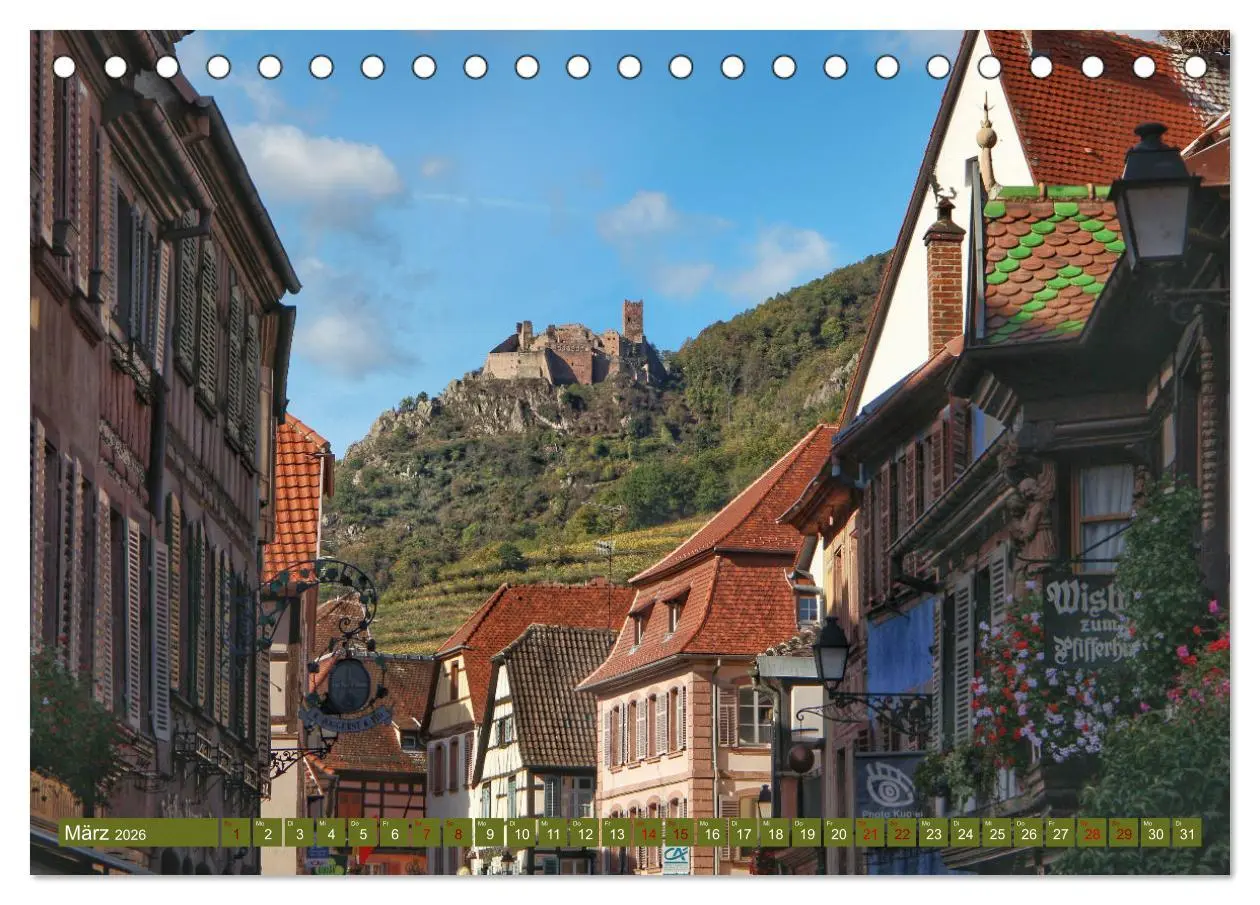 Bild: 9783457541760 | Das Elsass (Tischkalender 2026 DIN A5 quer), CALVENDO Monatskalender