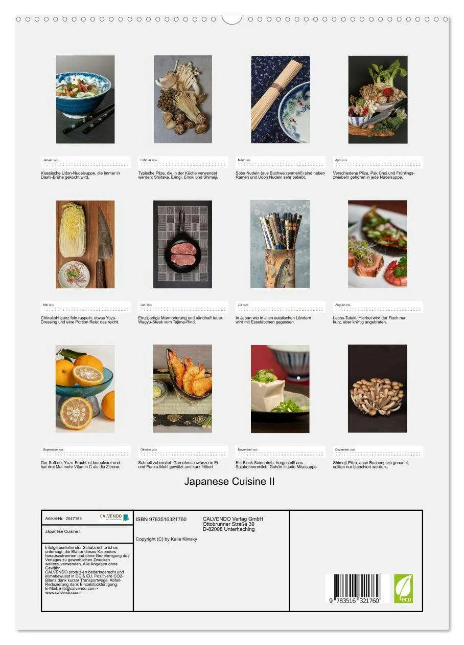 Bild: 9783516321760 | Japanese Cuisine II (hochwertiger Premium Wandkalender 2026 DIN A2...