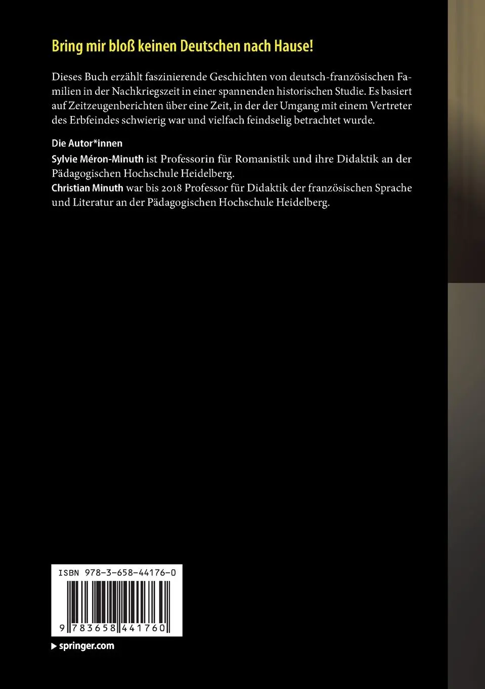 Rückseite: 9783658441760 | Bring mir bloß keinen Deutschen nach Hause! | Christian Minuth (u. a.)
