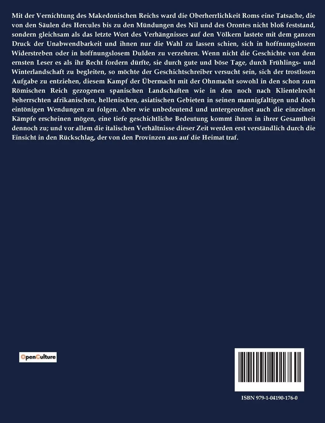 Rückseite: 9791041901760 | Römische Geschichte | Theodor Mommsen | Taschenbuch | Paperback | 2022