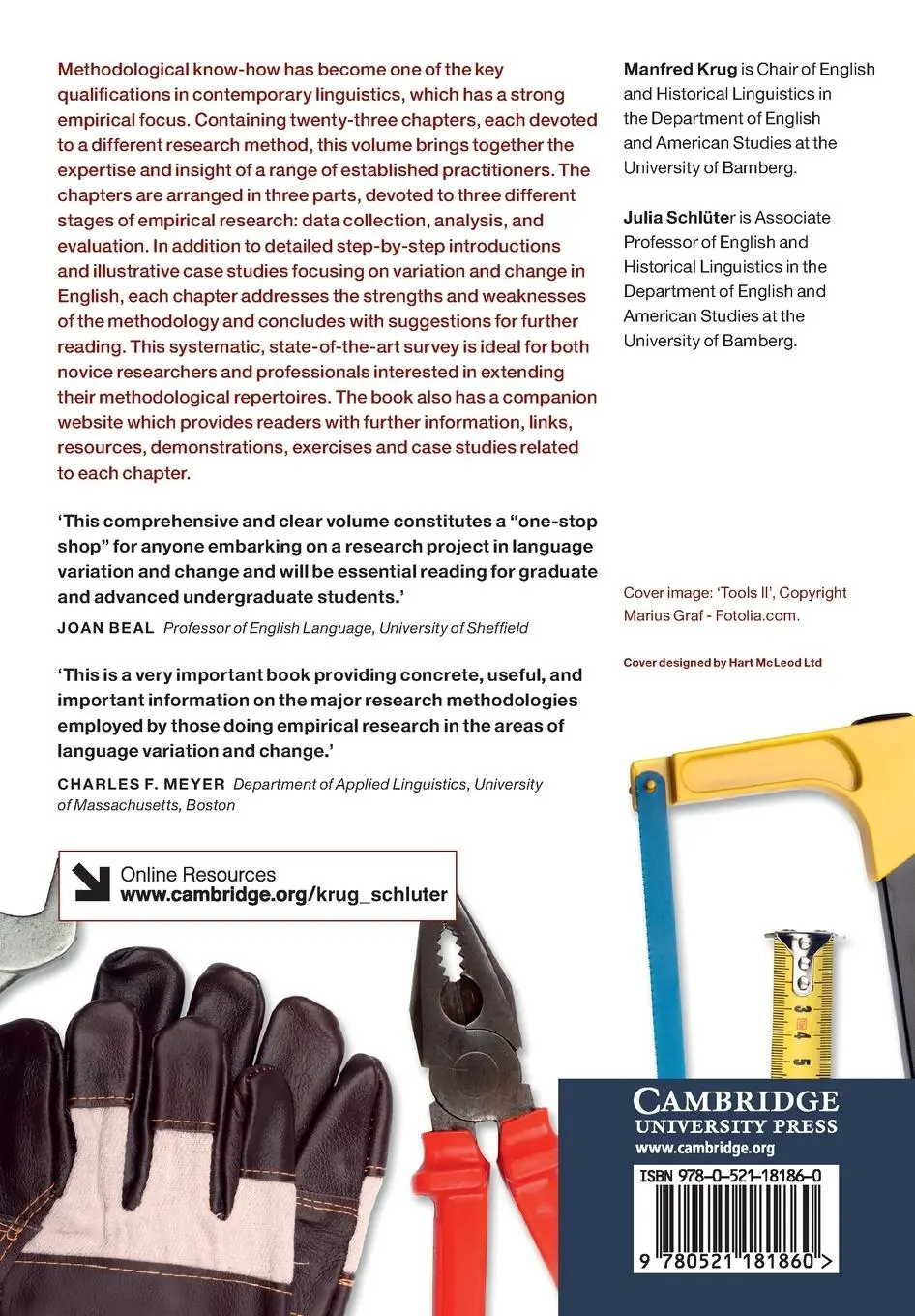 Rückseite: 9780521181860 | Research Methods in Language Variation and Change | Krug (u. a.)