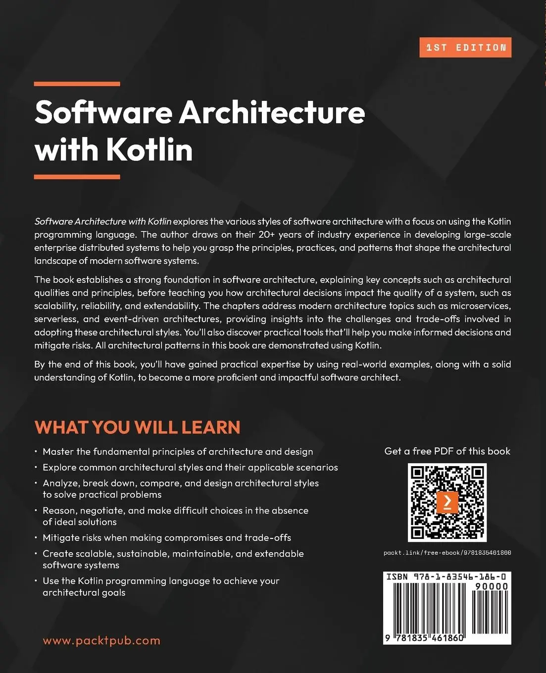 Rückseite: 9781835461860 | Software Architecture with Kotlin | Jason Chow | Taschenbuch | 2024