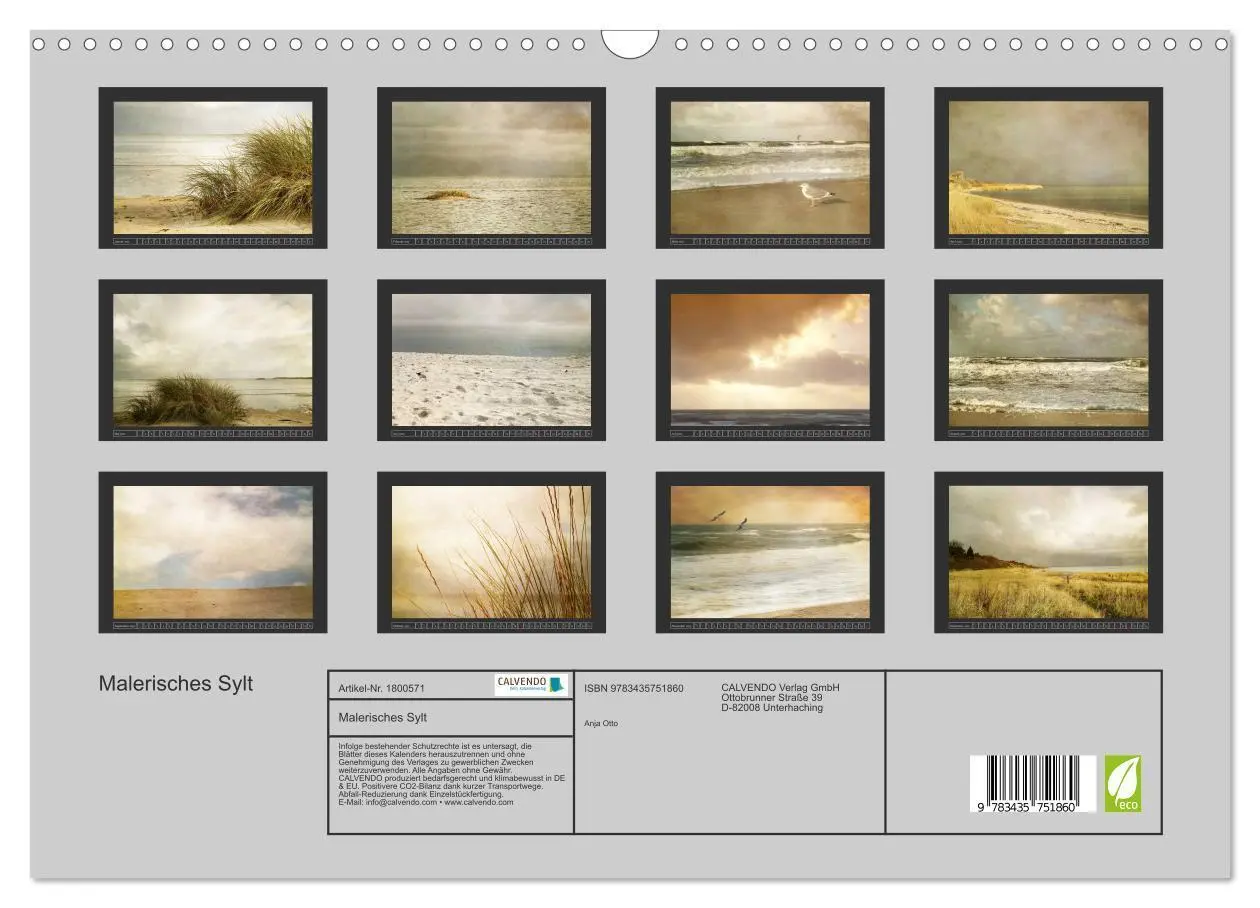 Bild: 9783435751860 | Malerisches Sylt (Wandkalender 2025 DIN A3 quer), CALVENDO...