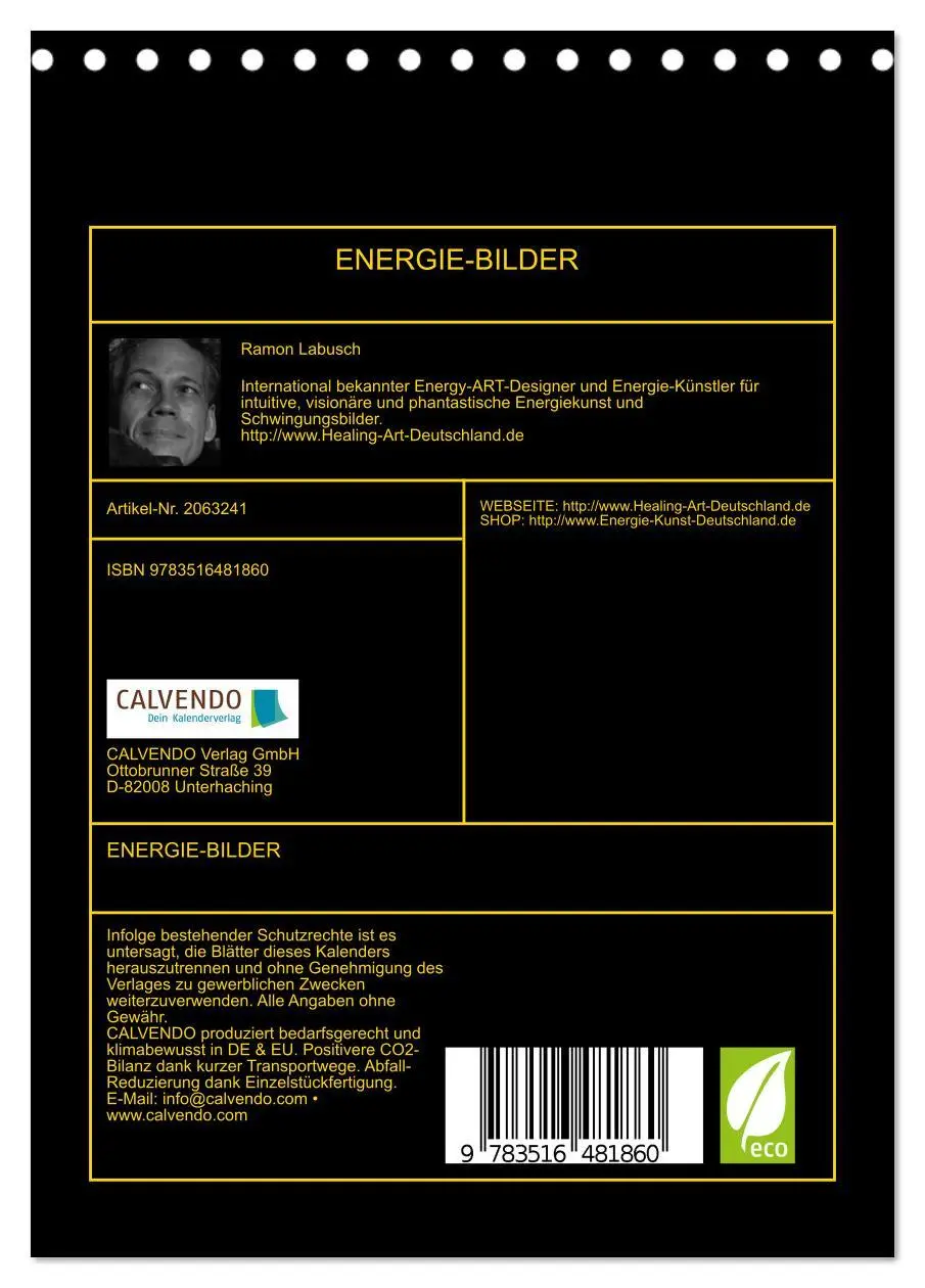 Bild: 9783516481860 | ENERGIE-BILDER (Tischkalender 2026 DIN A5 hoch), CALVENDO...