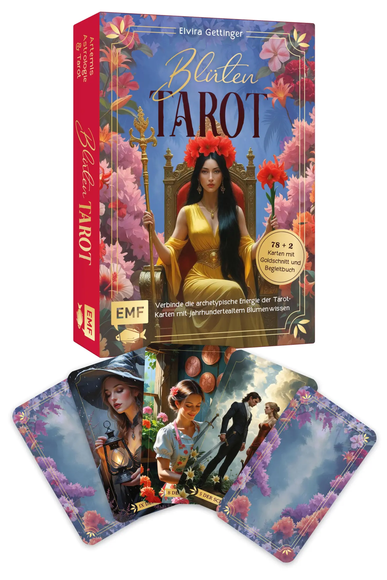 Cover: 9783745931860 | Tarot-Kartenset: Blütentarot Verbinde die archetypische Energie der...