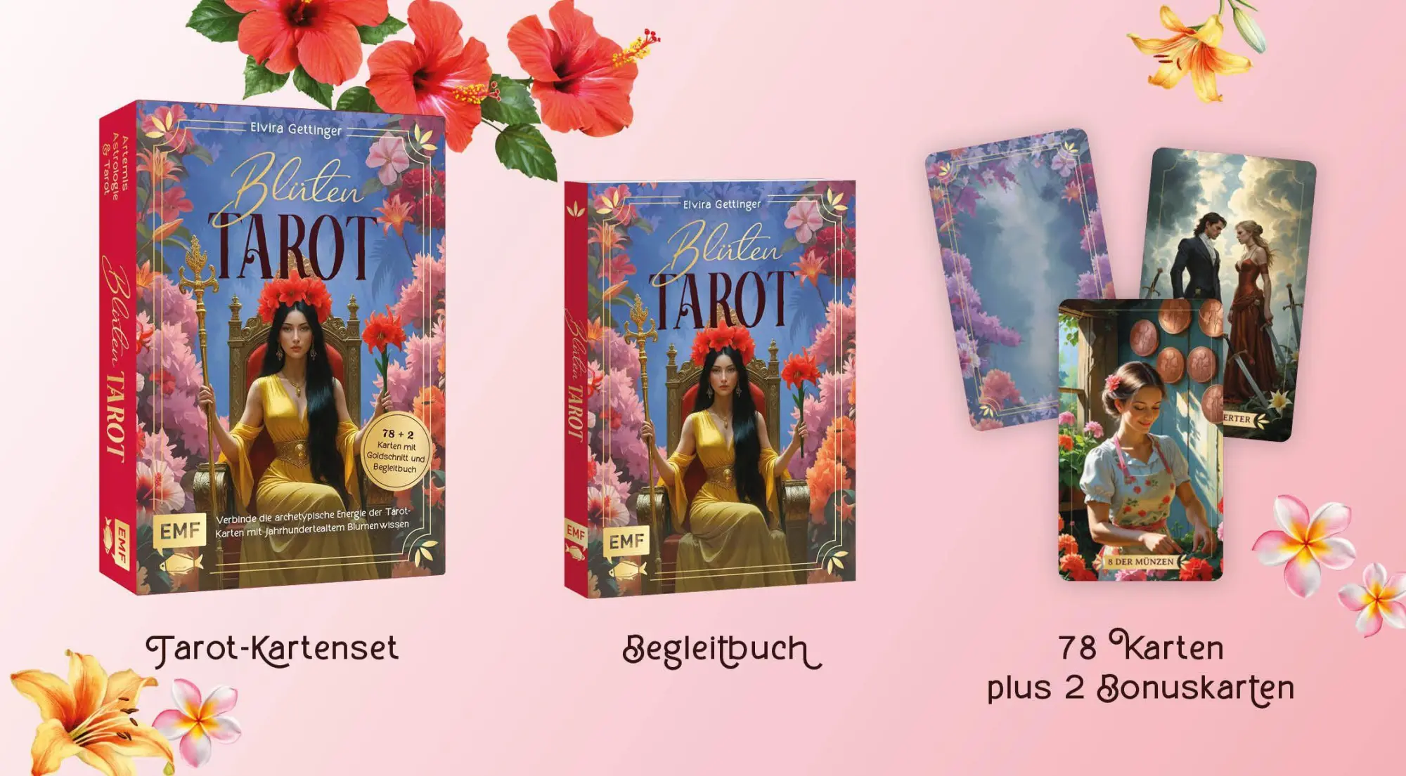 Bild: 9783745931860 | Tarot-Kartenset: Blütentarot Verbinde die archetypische Energie der...