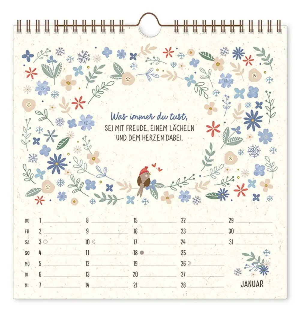 Bild: 9783986361860 | Botanic-Kalender 2026 Bee happy | Wandkalender | Original | Kalender