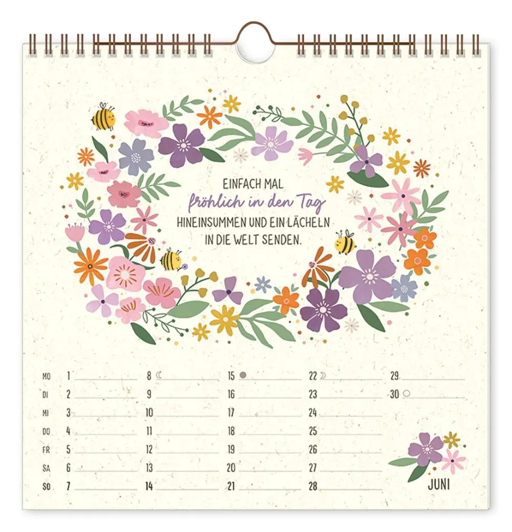 Bild: 9783986361860 | Botanic-Kalender 2026 Bee happy | Wandkalender | Original | Kalender