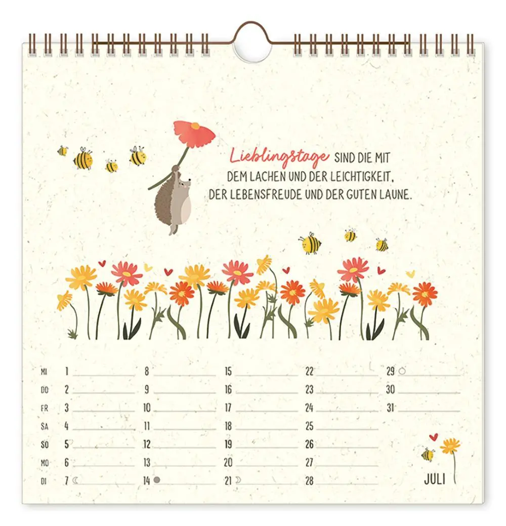 Bild: 9783986361860 | Botanic-Kalender 2026 Bee happy | Wandkalender | Original | Kalender