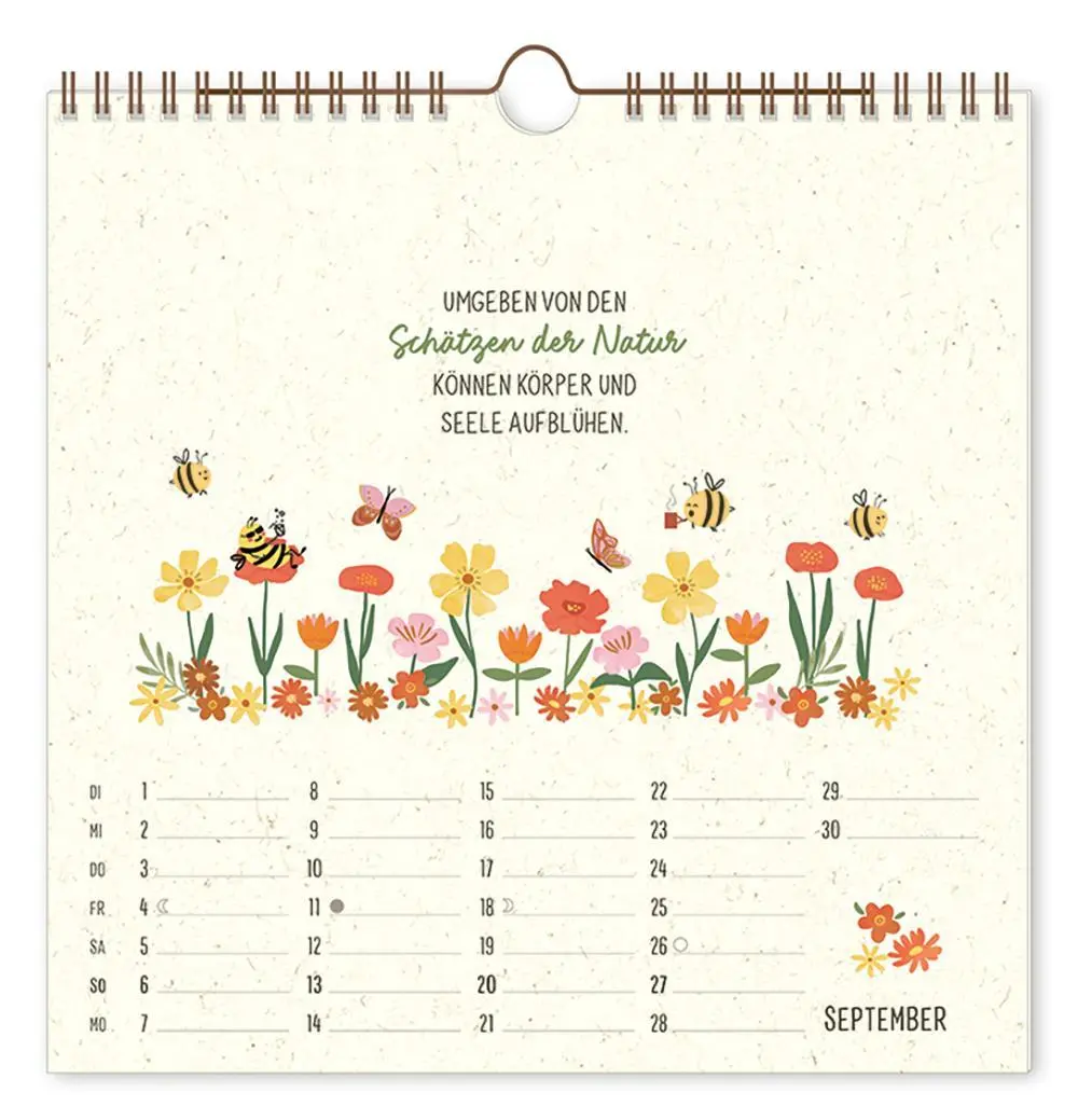 Bild: 9783986361860 | Botanic-Kalender 2026 Bee happy | Wandkalender | Original | Kalender