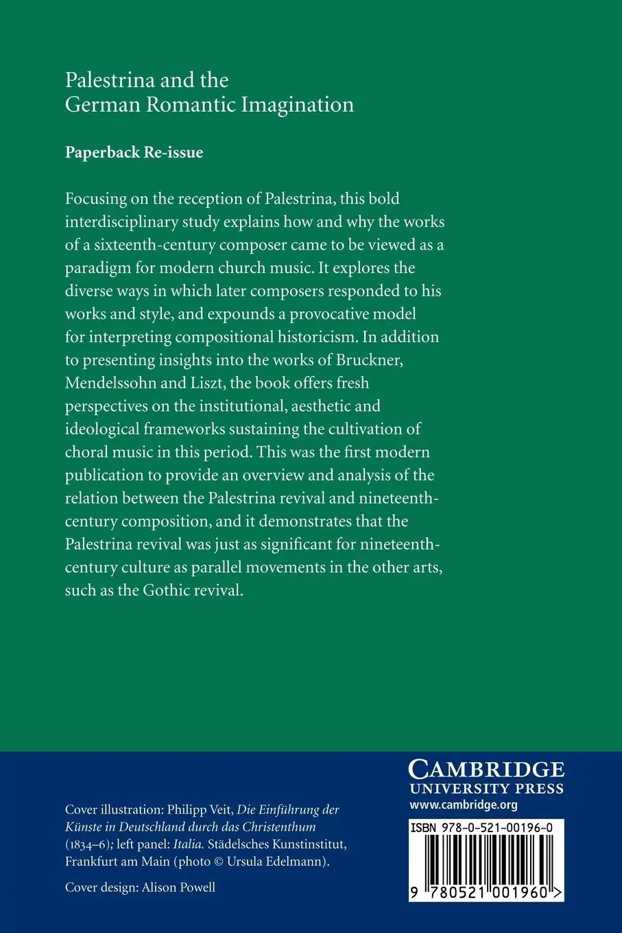 Rückseite: 9780521001960 | Palestrina and the German Romantic Imagination | James Garratt | Buch