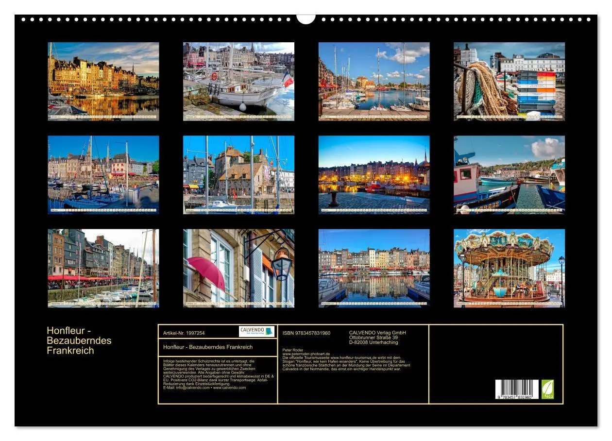 Bild: 9783457831960 | Honfleur - Bezauberndes Frankreich (Wandkalender 2026 DIN A2 quer),...