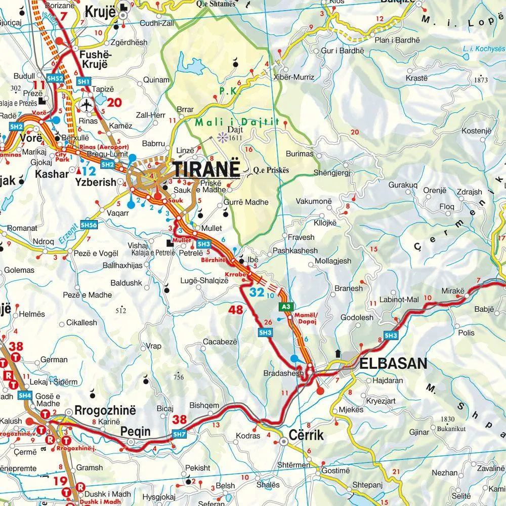 Bild: 9783707921960 | Albanien, Straßenkarte 1:400.000, freytag &amp; berndt | Freytag &amp; Berndt