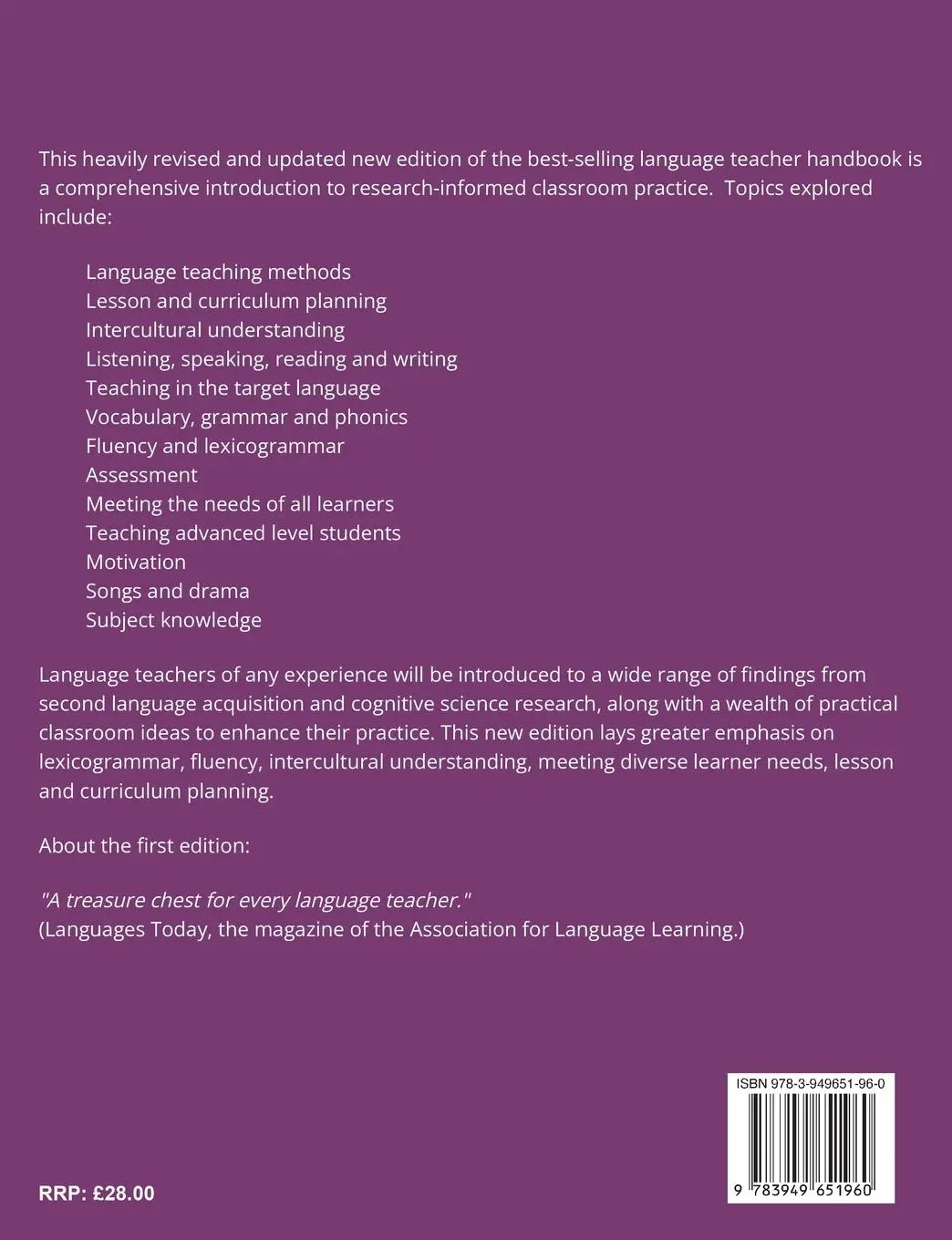 Rückseite: 9783949651960 | The Language Teacher Toolkit, Second Edition | Conti (u. a.) | Buch