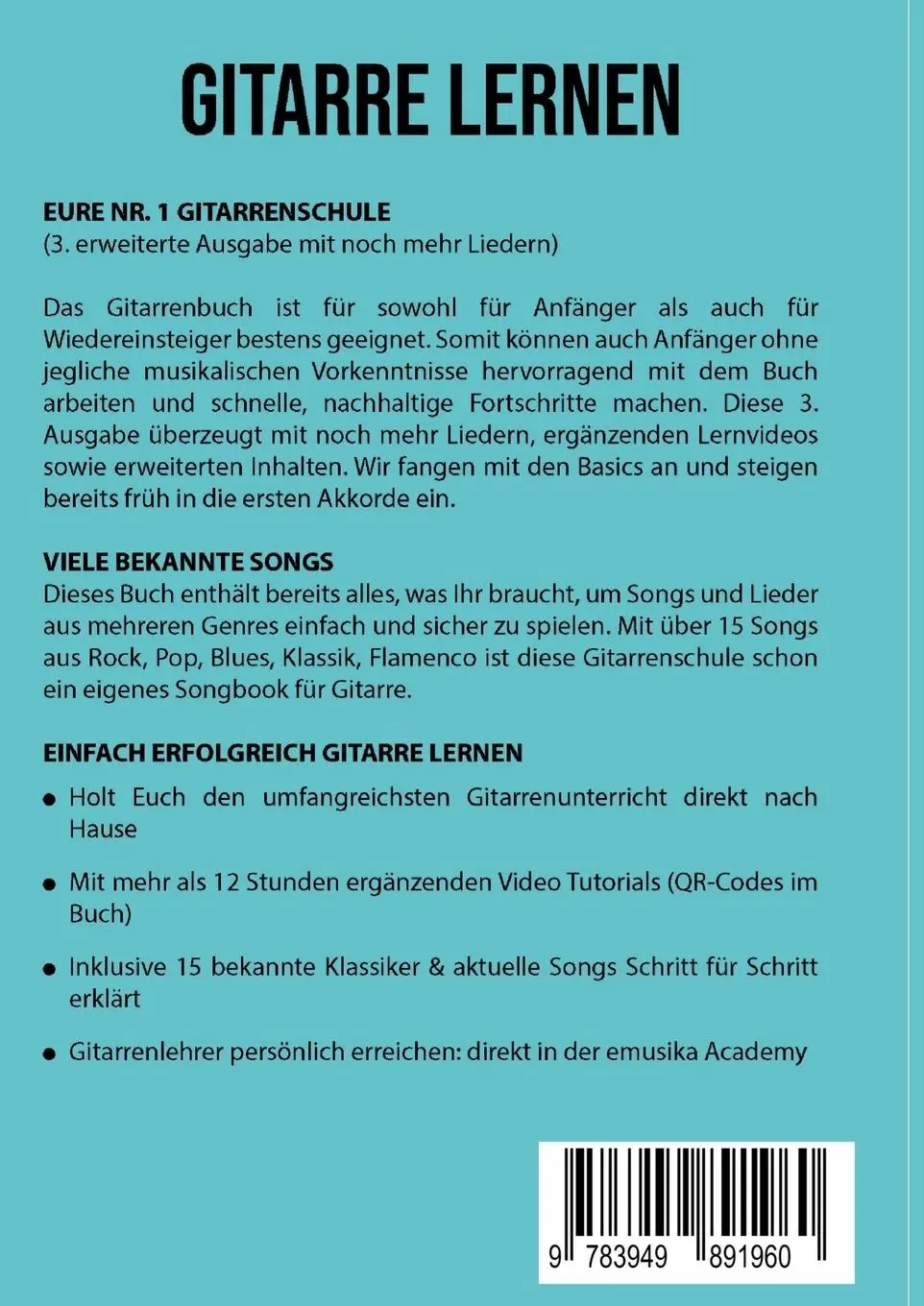 Rückseite: 9783949891960 | Gitarre lernen für Anfänger und Wiedereinsteiger | Schulz (u. a.)