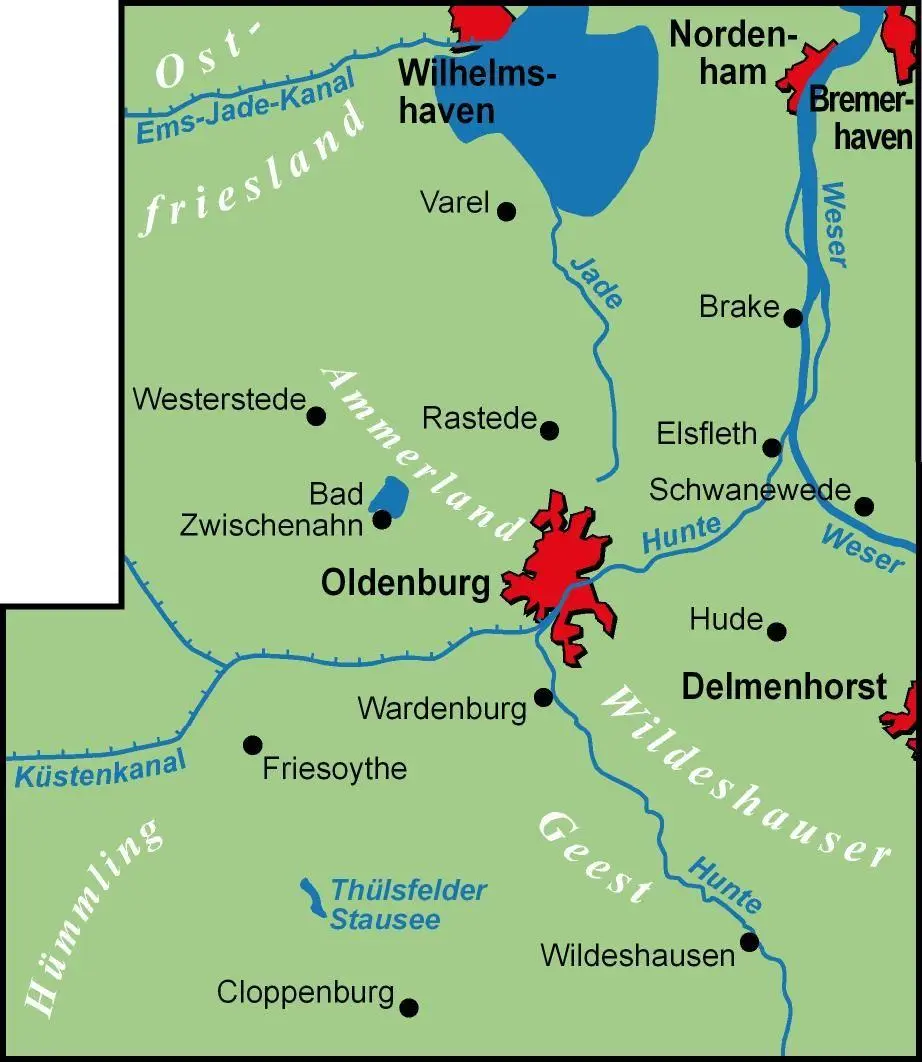 Bild: 9783969901960 | BVA ADFC Regionalkarte Oldenburger Land, mit Knotenpunkten 1:75.000