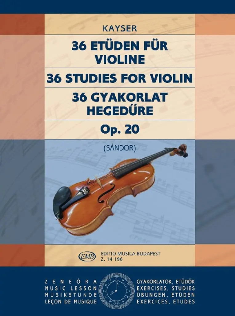 Cover: 9790080141960 | 36 Etüden op.20 für Violine | Heinrich Ernst Kayser | Buch | 1998