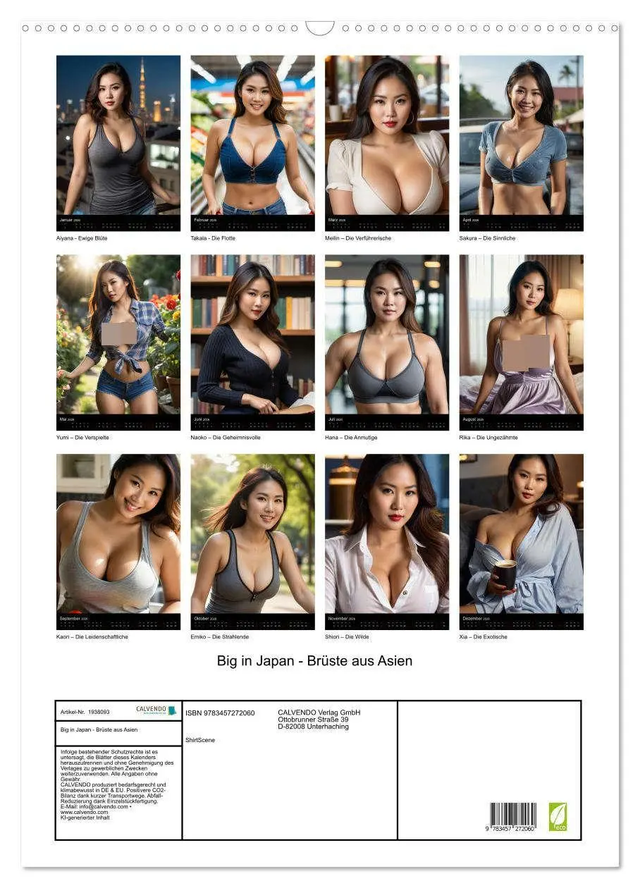 Bild: 9783457272060 | Big in Japan - Brüste aus Asien (Wandkalender 2026 DIN A2 hoch),...
